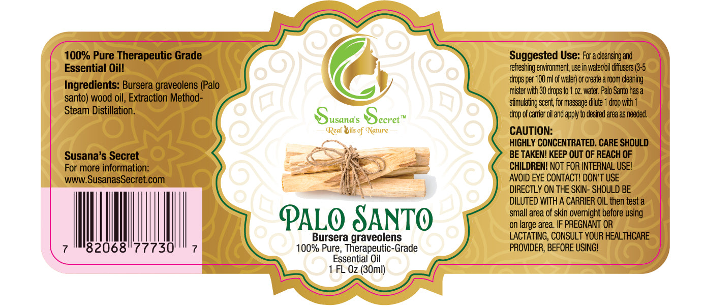 Palo Santo Essential Oil, Holy Wood, Ecuador