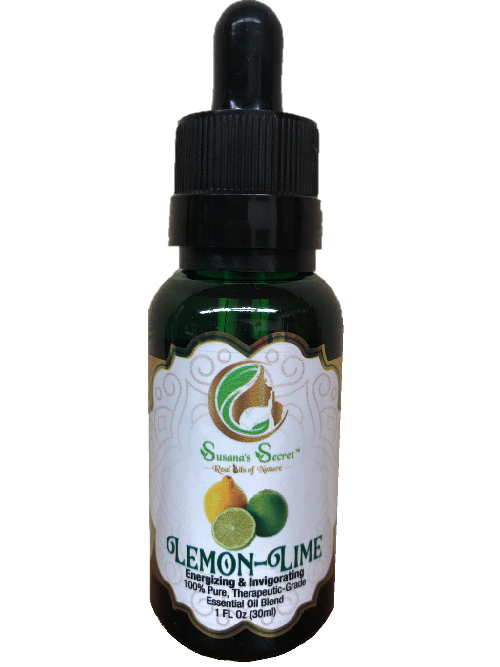 "LEMON-LIME"- Energizing & Invigorating- Essential Oil Blend- 100% PURE, Therapeutic-Grade, 1 FL Oz/30 ml- Glass bottle w/ dropper pipette