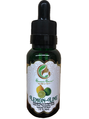 "LEMON-LIME"- Energizing & Invigorating- Essential Oil Blend- 100% PURE, Therapeutic-Grade, 1 FL Oz/30 ml- Glass bottle w/ dropper pipette