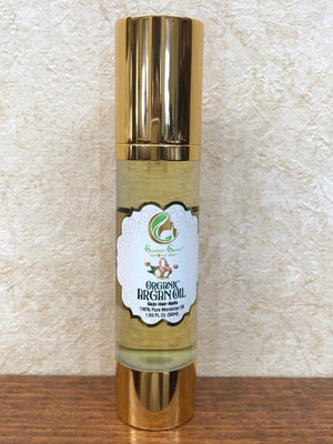 ARGÁN- Piel- Cabello- Uñas- Aceite Orgánico Marroquí (Prensado en Frío y Desodorizado)- 100% PURO, Grado-Terapéutico, 1.69 FL Oz/50 ml- Bomba de tratamiento cosmética dorada