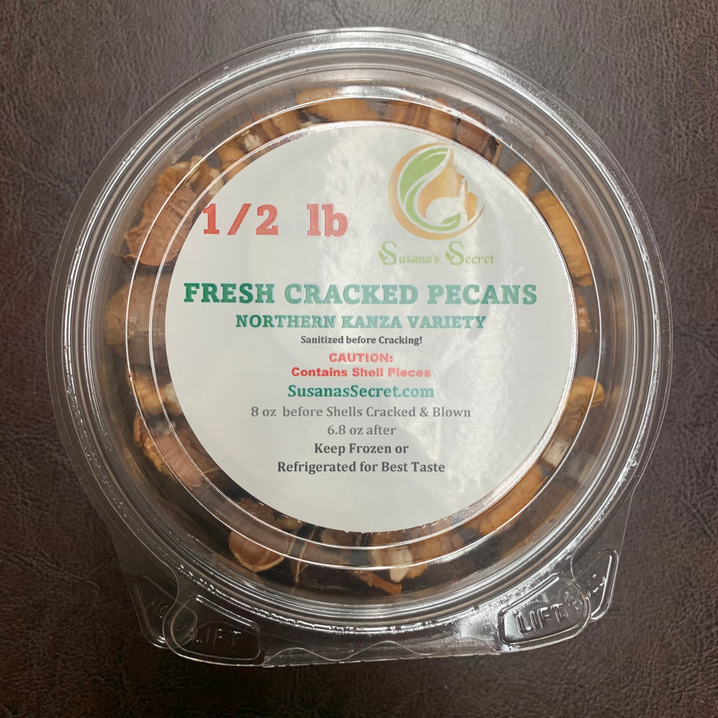 Fresh Cracked Pecans-Northern Kanza Variety-Snack Travel Packs