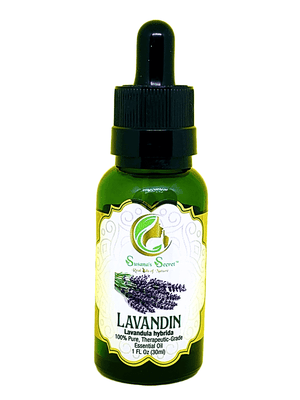 LAVANDÍN Aceite Esencial- 100% PURO, Grado-Terapéutico, 1 FL Oz/30 ml- Botella de vidrio con pipeta cuentagotas